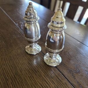 Vintage Silver-plate Salt & Pepoer Shakers Marked Neco